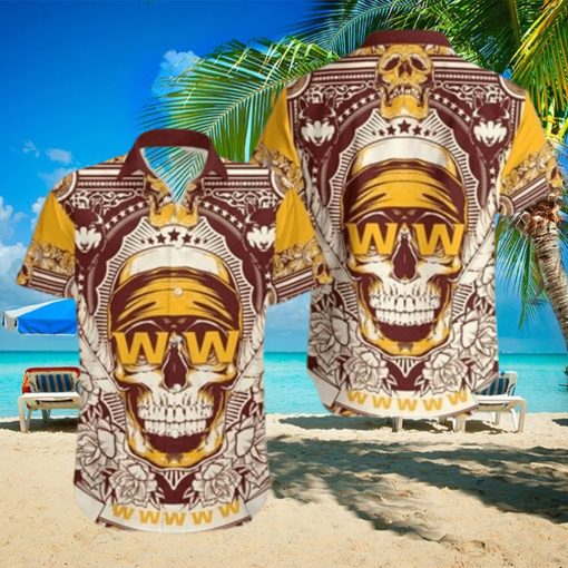 Washington Football NFL Skull Pattern Hawaiian Shirt