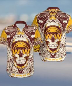 Washington Football Team Skull Diamon Hawaiian Shirt Gift For Halloween