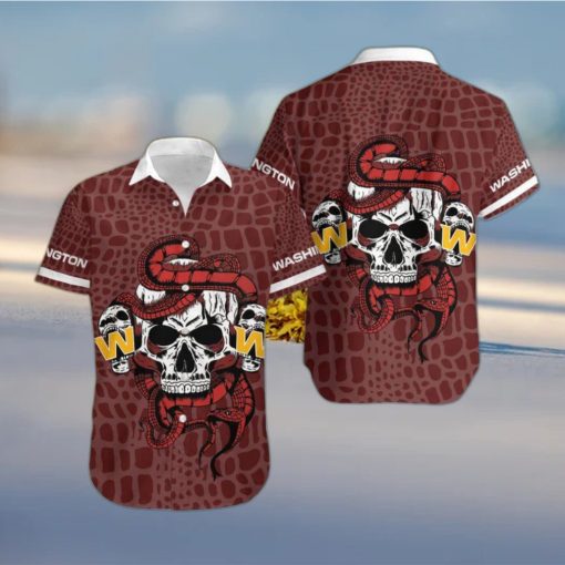 Washington Football Team Snake And Skull Octopus Hawaiian Shirt Gift For Halloween