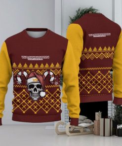 Washington Football Team Ugly Christmas Skull Xmas Sweater Hibernate Gift Mens Women