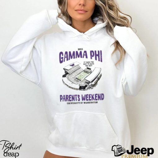 Washington Huskies 2023 Gamma Phi Parents Weekend University Of Washington T Shirt