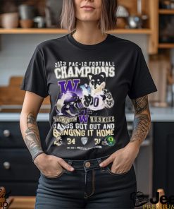 Washington Huskies 2023 PAC 12 Football Champions Dawgs Got Out And Bringing It Home T Shirt