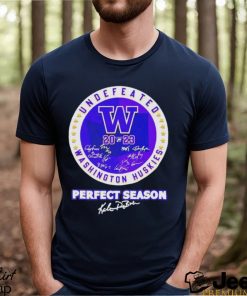 Washington Huskies 2023 Undefeated Perfect Season Signatures Shirt