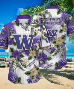 Washington Huskies NCAA Hawaiian Shirt Sun Showerstime Aloha Shirt