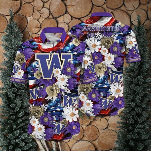 Washington Huskies NCAA1 Hawaii Shirt Independence Day