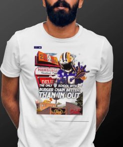 Washington Huskies Nick Juran the only Pac 12 school with a Burger Chain better than in and out poster shirt