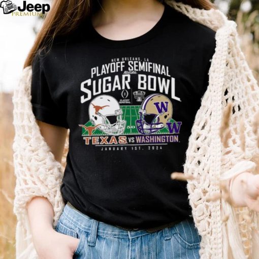 Washington Huskies vs. Texas Longhorns Blue 84 College Football Playoff 2024 Sugar Bowl Matchup T Shirt