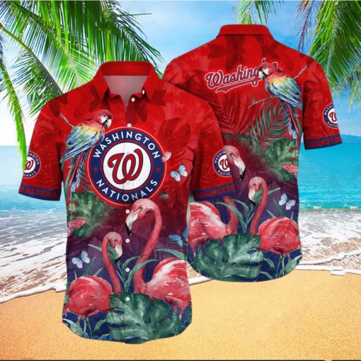 Washington Nationals MLB Flower Hawaiian Shirt Unique Gift For Men Women Fans hawaiian shirt