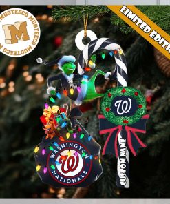 Washington Nationals MLB Grinch Candy Cane Personalized Xmas Gifts Christmas Tree Decorations Ornament_55909257 1