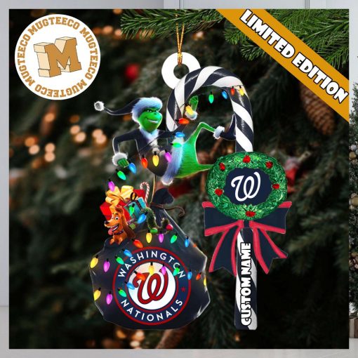 Washington Nationals MLB Grinch Candy Cane Personalized Xmas Gifts Christmas Tree Decorations Ornament_55909257 1