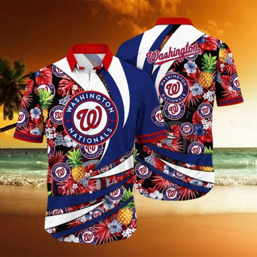 Washington Nationals MLB Hawaiian Shirt Tan Lines Aloha Shirt