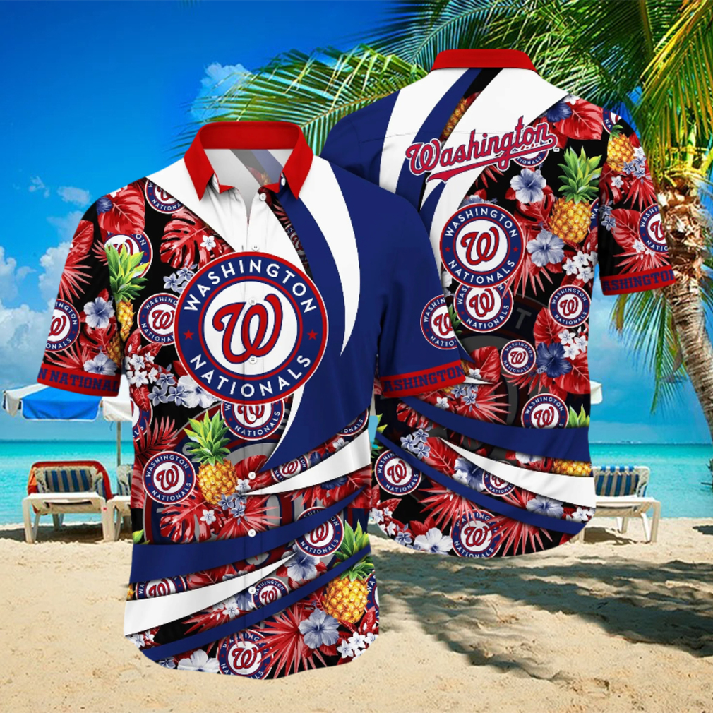Washington Nationals MLB Hawaiian Shirt Tan Lines Aloha Shirt - teejeep