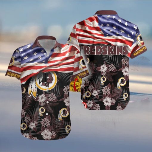 Washington Redskinds Custom Name NFL Hawaiian Shirt And Shorts Gift For Men And Women Fans