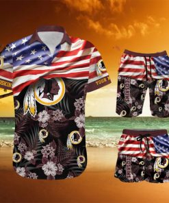 Washington Redskinds Personalized NFL Hawaiian Shirt & Shorts For Fans Gift Men And Women Holiday Summer