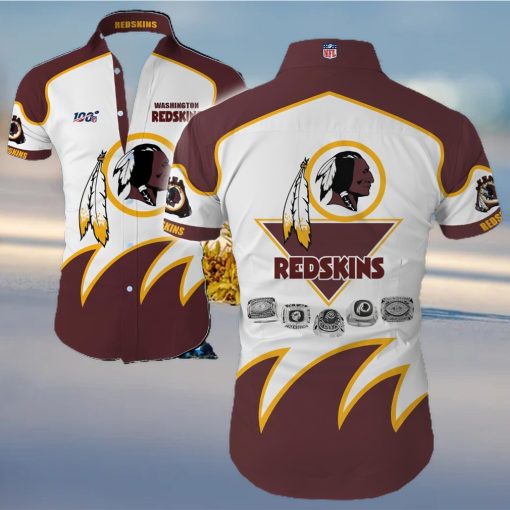 Washington Redskins Big Logo Hawaiian Summer Beach Shirt Full Print