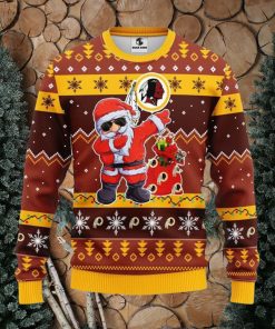 Washington Redskins Dabbing Santa Claus Xmas Ugly Christmas Sweater Best Christmas Gift Ideas