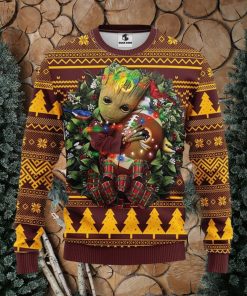 Washington Redskins Groot Hug Christmas Ugly Sweater Christmas Gift Ideas For Fans