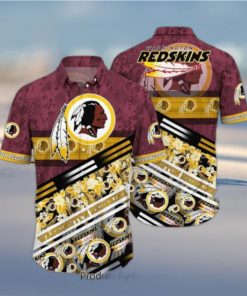 Washington Redskins NFL Hawaiian Shirt Graphic Tropical Pattern 3D Printed Beach Shirt Summer Gift For Fans Hot Trend 2023