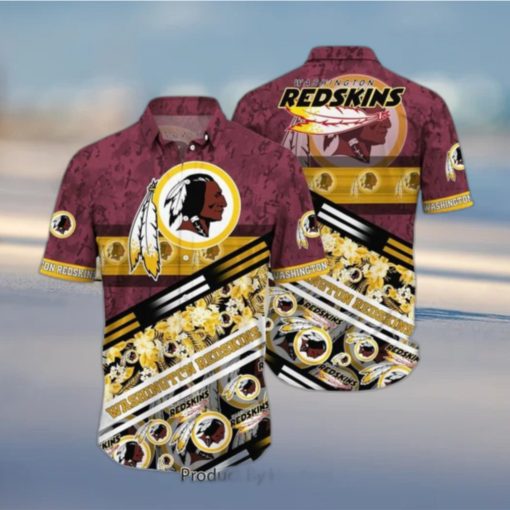 Washington Redskins NFL Hawaiian Shirt Graphic Tropical Pattern 3D Printed Beach Shirt Summer Gift For Fans Hot Trend 2023