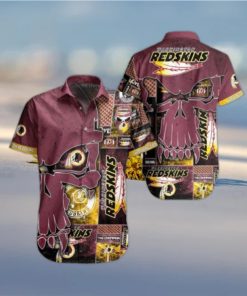 Washington Redskins NFL Hawaiian Shirt Skull Printed 3D New Trend Summer For Fans Hot Trend 2023