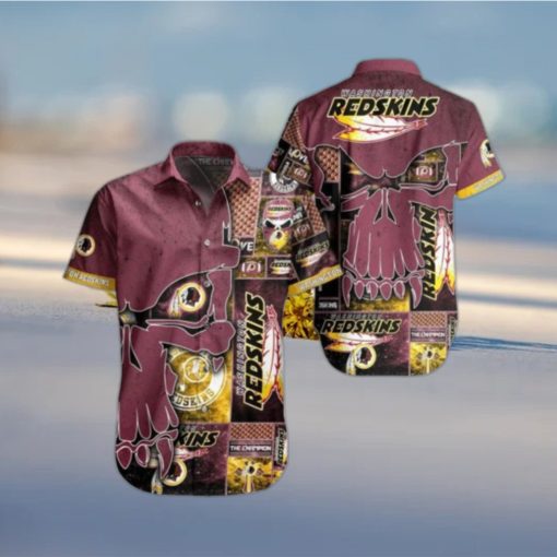 Washington Redskins NFL Hawaiian Shirt Skull Printed 3D New Trend Summer For Fans Hot Trend 2023