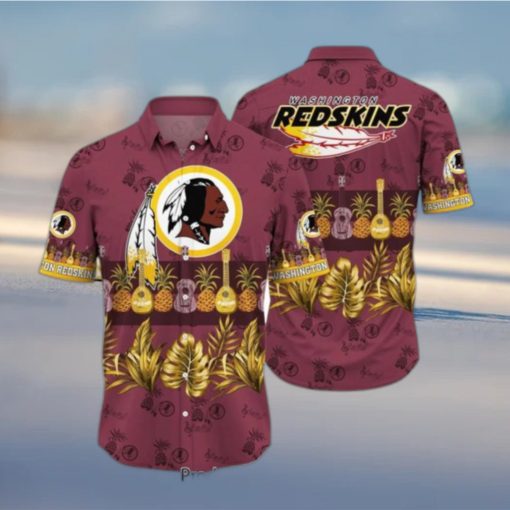 Washington Redskins NFL Hawaiian Shirt Tropical Pattern Graphic Trends Summer Gift For Fan NFL Hot Trend 2023
