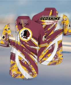 Washington Redskins NFL Hawaiian Shirt Tropical Pattern New Trend Summer For Sports Football Fans Hot Trend 2023