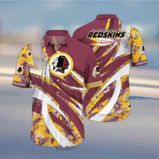 Washington Redskins NFL Hawaiian Shirt Tropical Pattern New Trend Summer For Sports Football Fans Hot Trend 2023