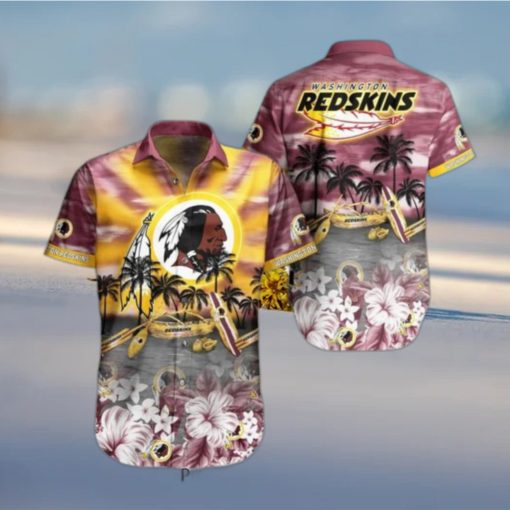 Washington Redskins NFL Hawaiian Shirt Tropical Pattern Summer For NFL Football Fans Hot Trend 2023
