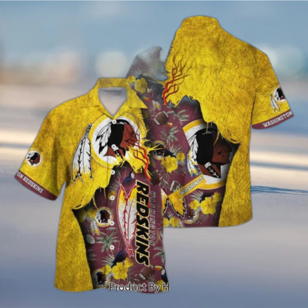 Washington Redskins NFL Summer Hawaiian Shirt Floral Pattern