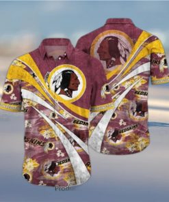 Washington Redskins NFL Summer Hawaiian Shirt Floral Pattern Graphic For Football NFL Enthusiast Hot Trend 2023