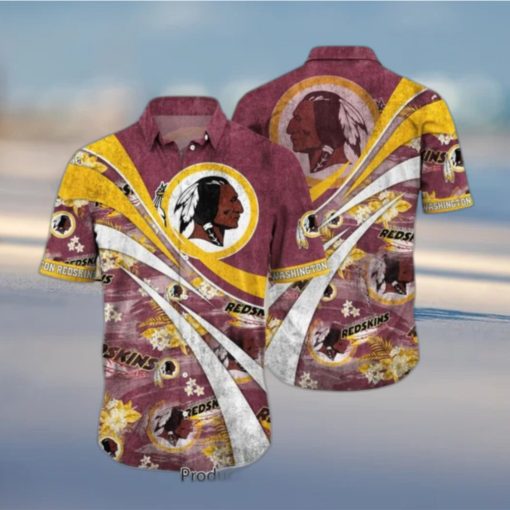 Washington Redskins NFL Summer Hawaiian Shirt Floral Pattern Graphic For Football NFL Enthusiast Hot Trend 2023