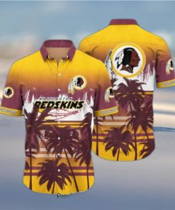 Washington Redskins NFL Summer Hawaiian Shirt Tropical Pattern Graphic For Sports Enthusiast Hot Trend