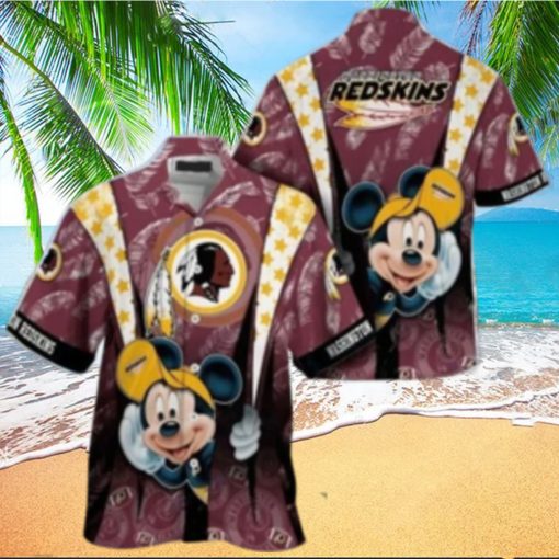 Washington Redskins nfl mickey mouse Hawaiian Shirt custom for fan