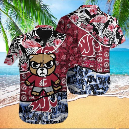 Washington State Cougars NCAA 3D All Over Print Summer Vibes Hawaiian Shirt