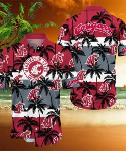 Washington State Cougars Tropical Palm Tree Trending Summer Aloha Hawaiian Shirt