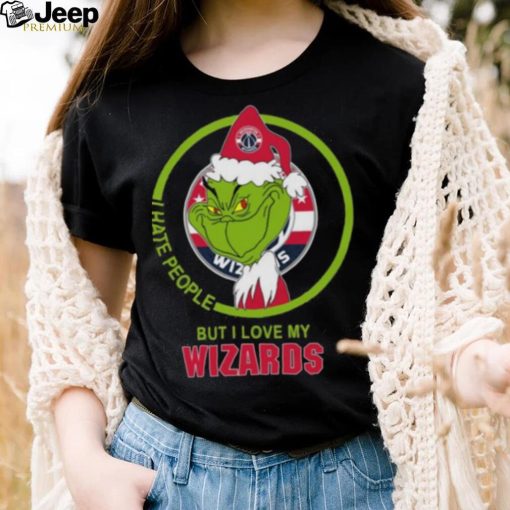 Washington Wizards NBA Christmas Grinch I Hate People But I Love My Favorite Basketball Team T Shirt