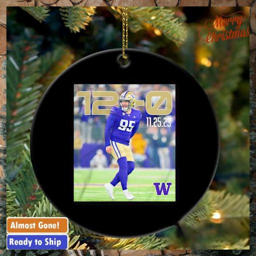 Washington walk on kicker Grady Gross scholarship 12 0 ornament