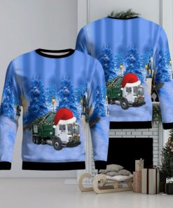 Waste Management Mack Front Ugly Christmas Sweater