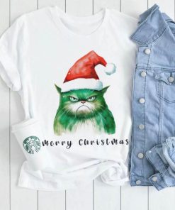 Watercolor Christmas Grumpy Cat Clipart Shirt