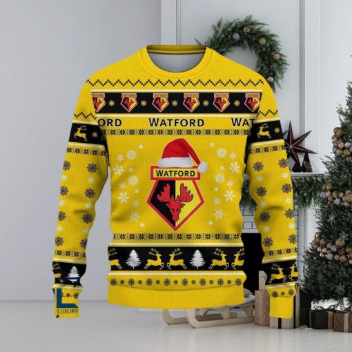 Watford Palm Efl Logo Team Ugly Christmas Sweater For Fans Gift Unisex Sweatshirt