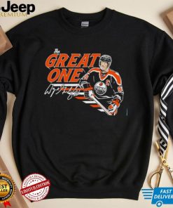 Wayne Gretzky Edmonton Oilers the Great One signature Legend shirt