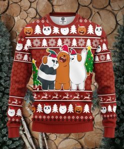 We Bare Bear Funny Ideas Ugly Christmas Sweater Gift Thanksgiving