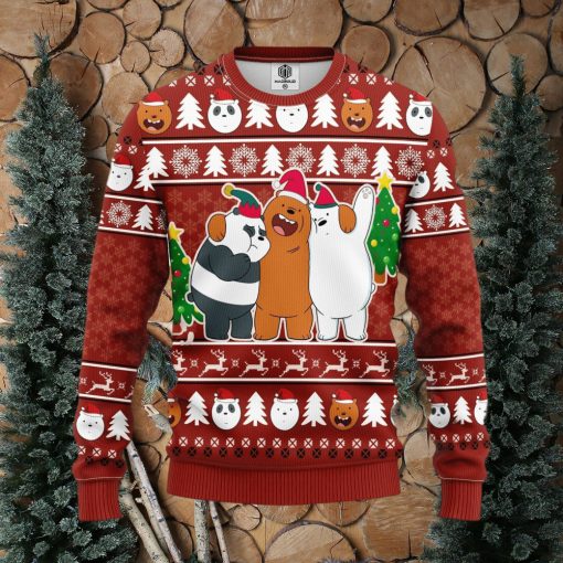 We Bare Bear Funny Ideas Ugly Christmas Sweater Gift Thanksgiving