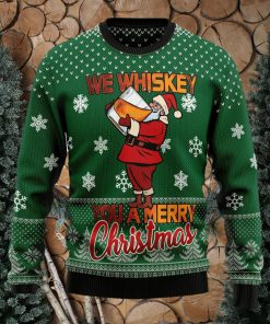 We Whiskey You A Merry Ugly Christmas Sweater Thankgiving Gift Men Women