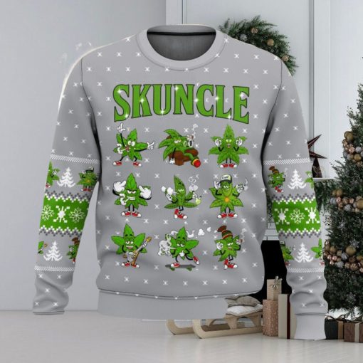 Weed Skuncle All Over Printed Ugly Christmas Sweater Trending Christmas Gift Ideas
