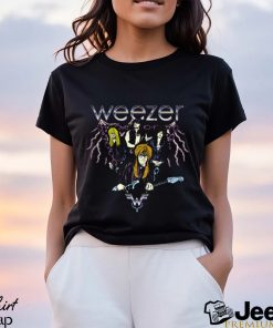 Weezer Shirt Tour 2023 Metal Rock Gift Double Sided Black Tshirt