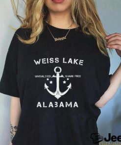 Weiss Lake Alabama Unsalted Shark free anchor logo shirt