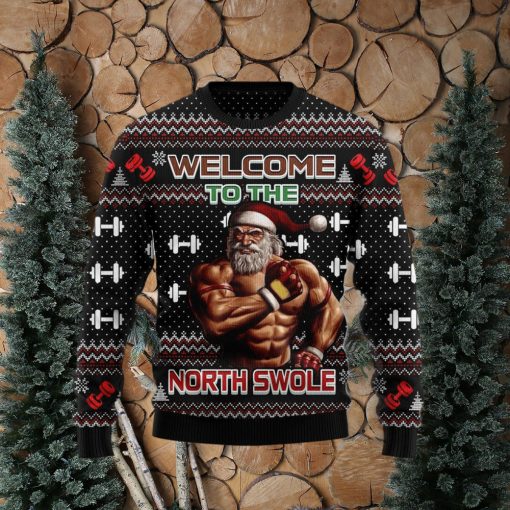 Welcome To The North Swole Merry Ugly Christmas Sweater