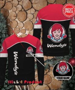 Wendy’s Custom Name Black Design Logo Ugly Christmas Sweater